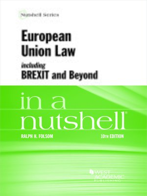 cover image of European Union Law including Brexit and Beyond in a Nutshell